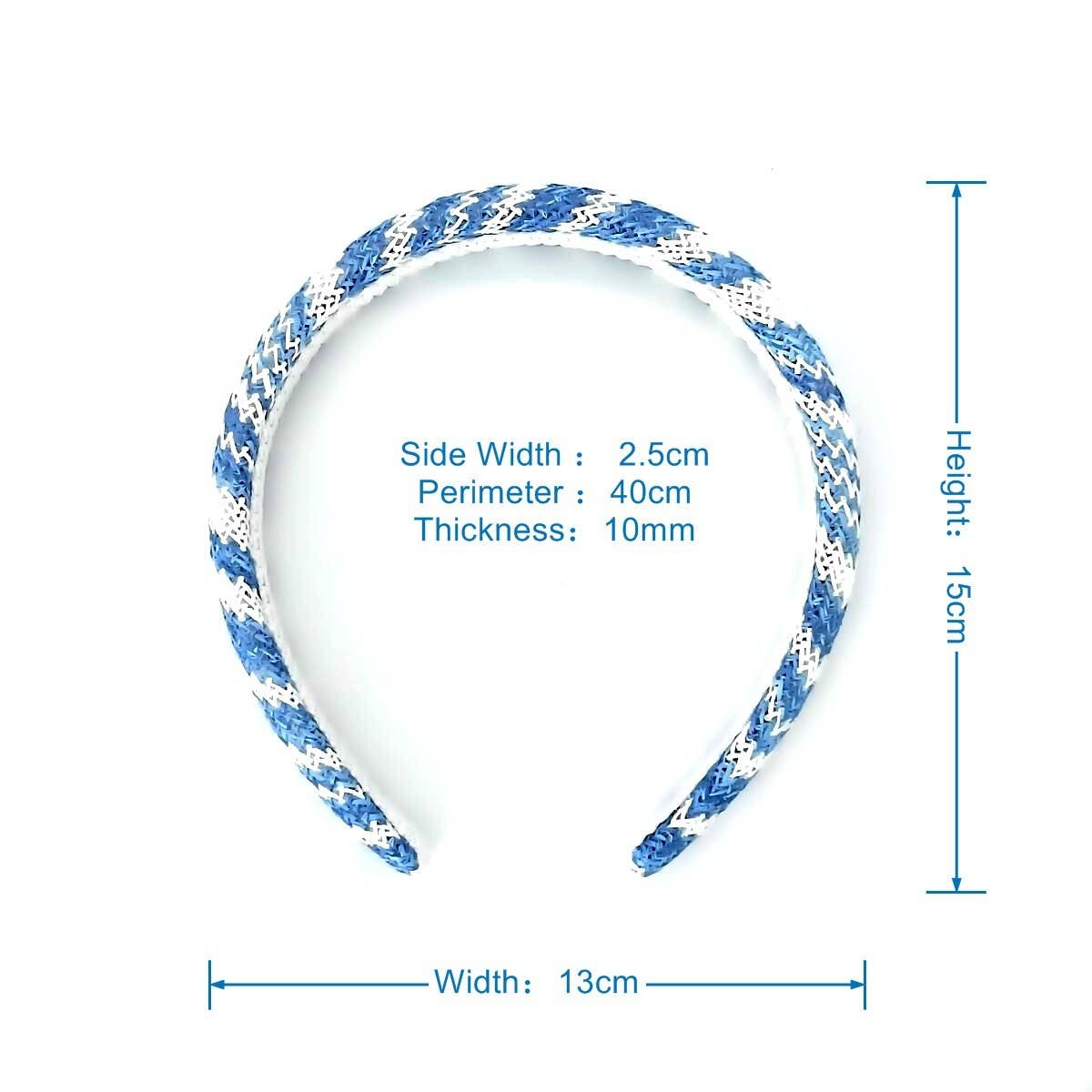 NEW RAFFIA PP STRAW PADDED HIGH CROWN HEADBAND_CWAHA6341