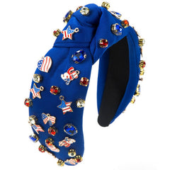 NEW AMERICAN FLAG HEADBAND WITH DIAMONDS_CWAHA1255