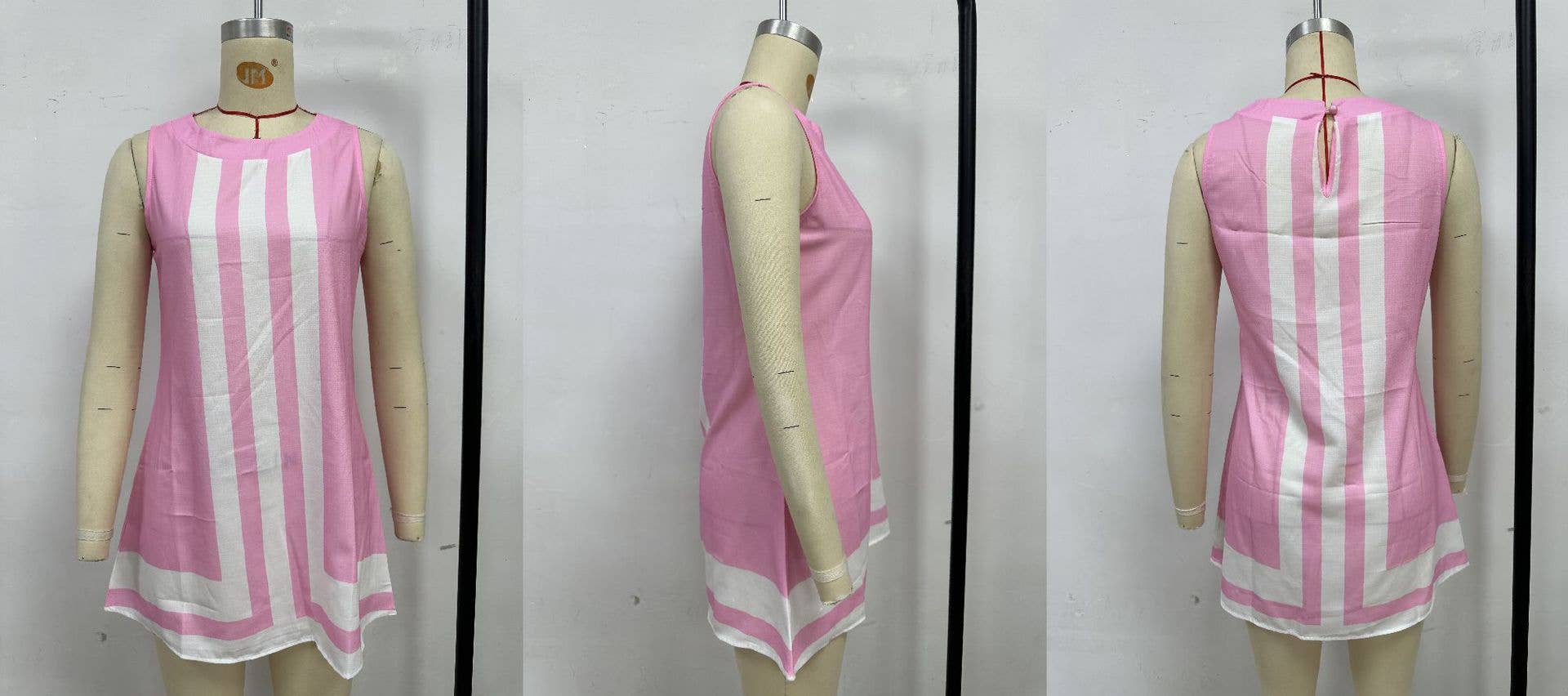 Vacation-Style Sleeveless Loose Casual Dress