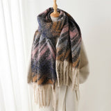 Zigzag Color Stripe Fringe Scarf For Winter_Cwasc2761