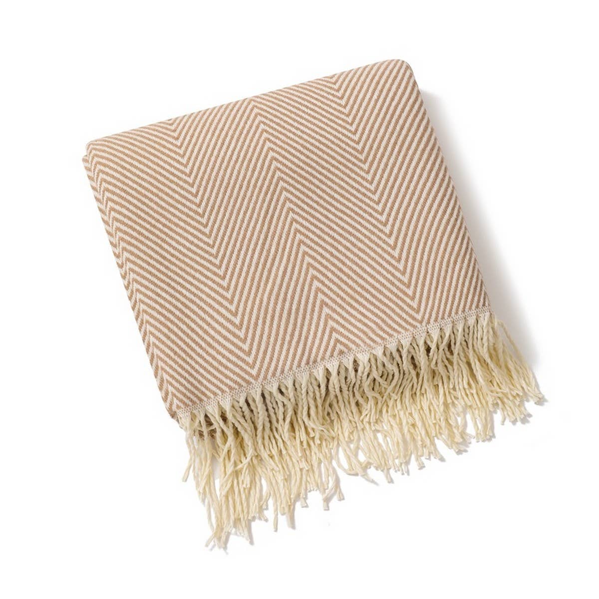 LIGHTWEIGHT COZY WOVEN BLANKET WITH TASSELS_CWMM0196