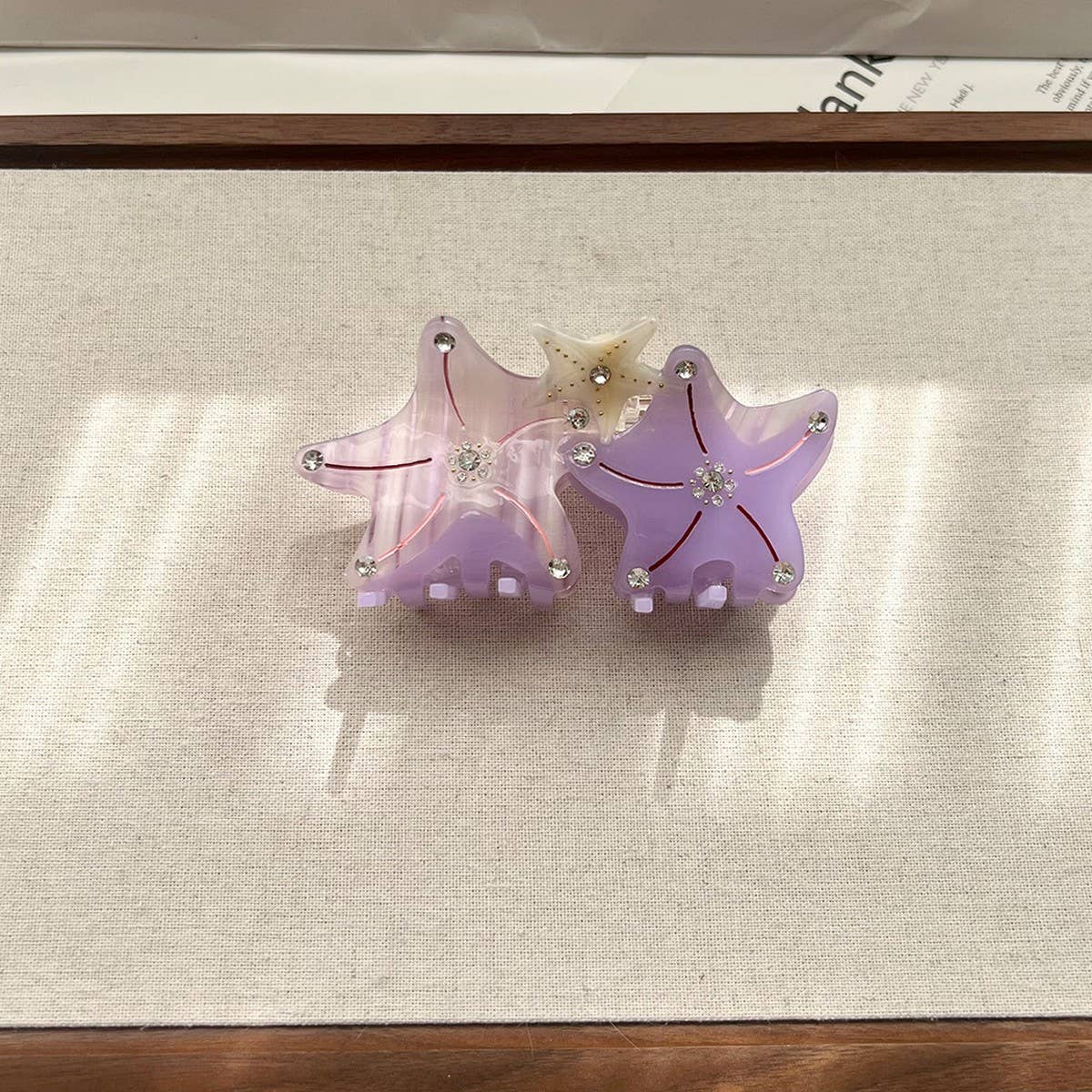 3D STARFISH ACETATE HAIR CLAW THICK HAIR BUN CLIP_CWAHA5970