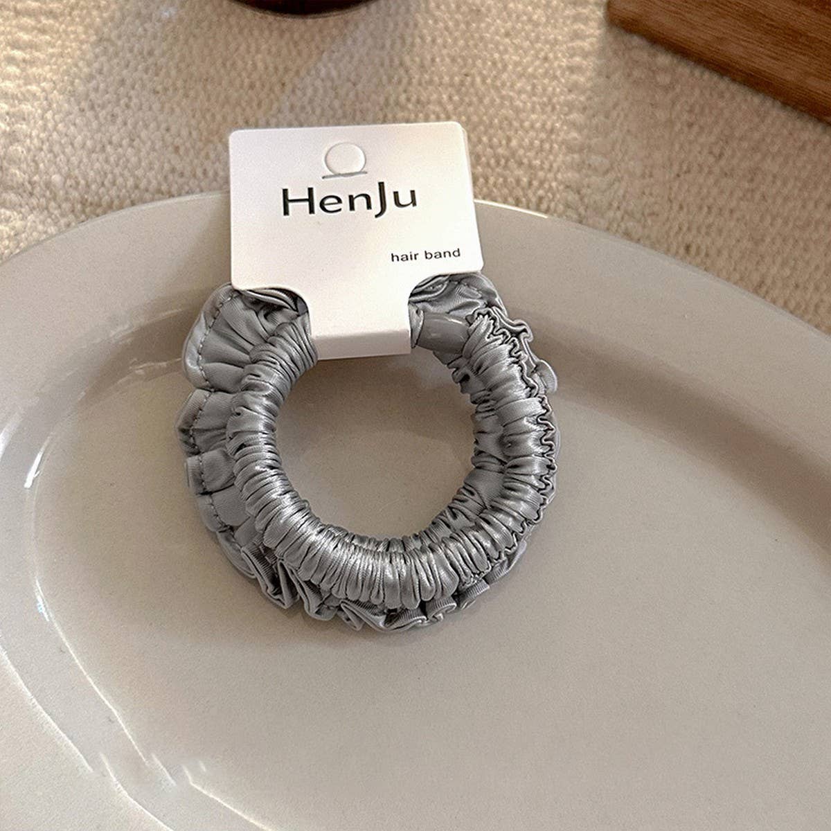 Elastic Pleated Mini Scrunchie Soft Hair Band_Cwaha08026