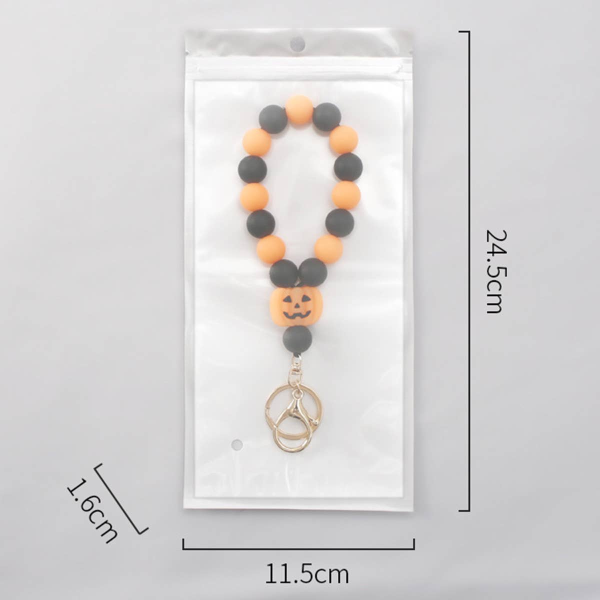 EXAGGERATED LUMINOUS PUMPKIN BRACELET KEYCHAIN_CWMM1212
