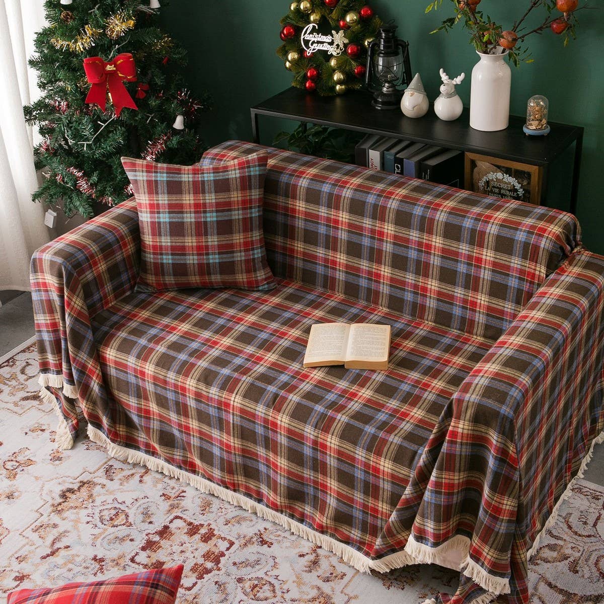 CHRISTMAS RETRO MULTIFUNCTIONAL SOFA THROW_CWMM1649