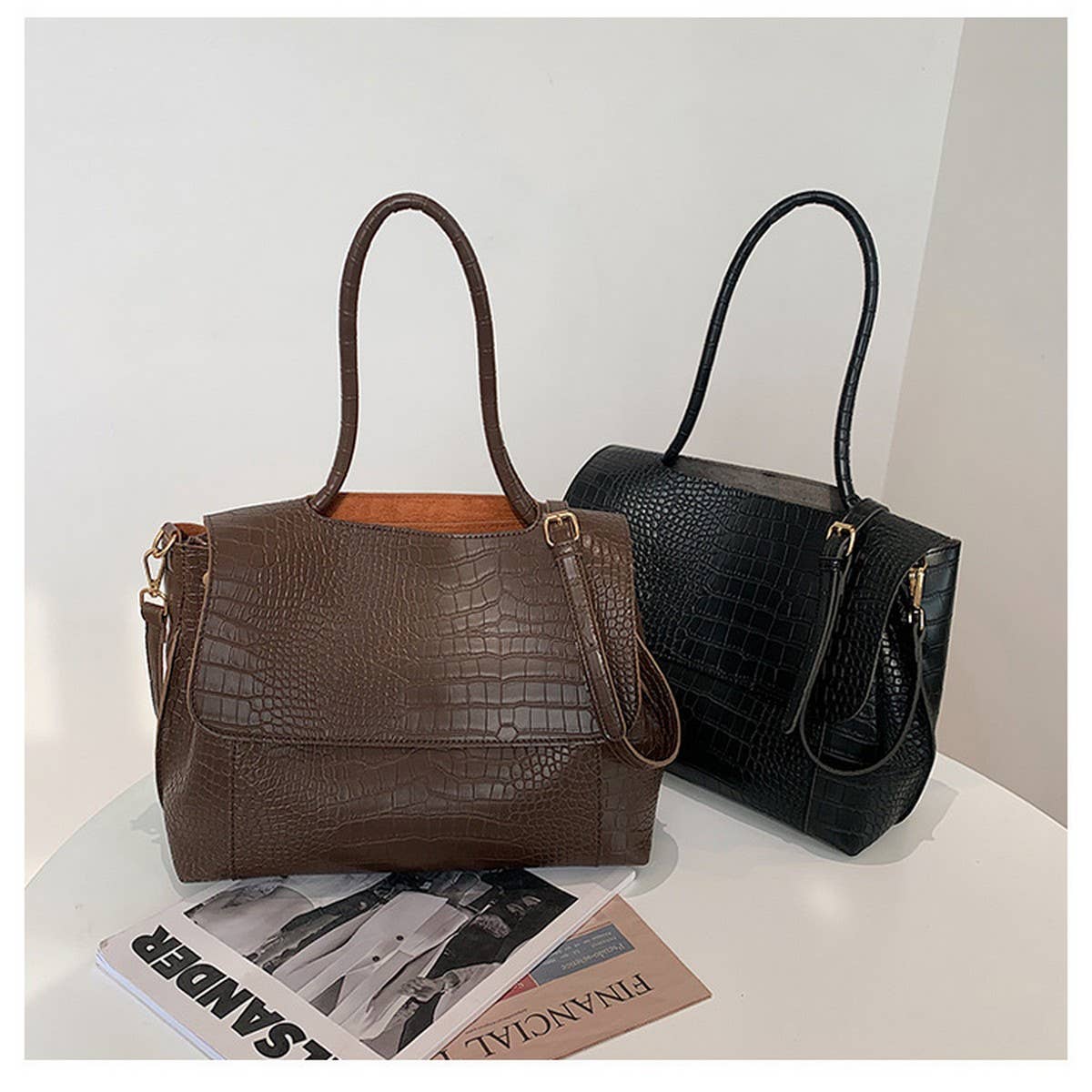 Women Leather Tote Bag Shoulder Bag_Cwab1385