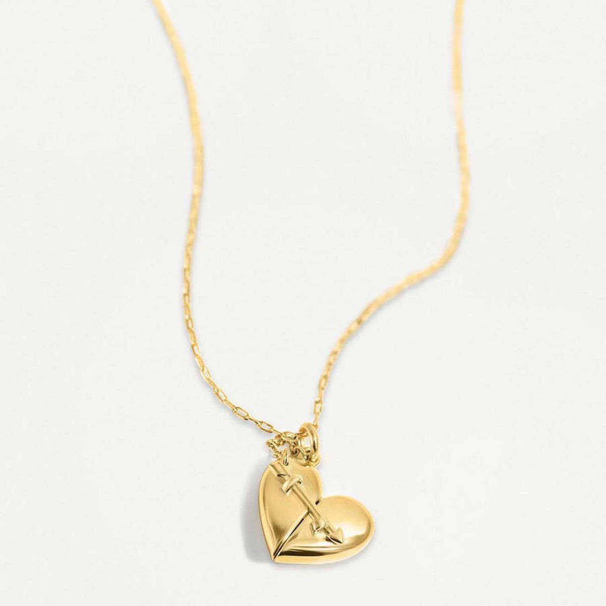 HEART SHAPED PENDANT CLAVICLE CHAIN_CWAJE1603