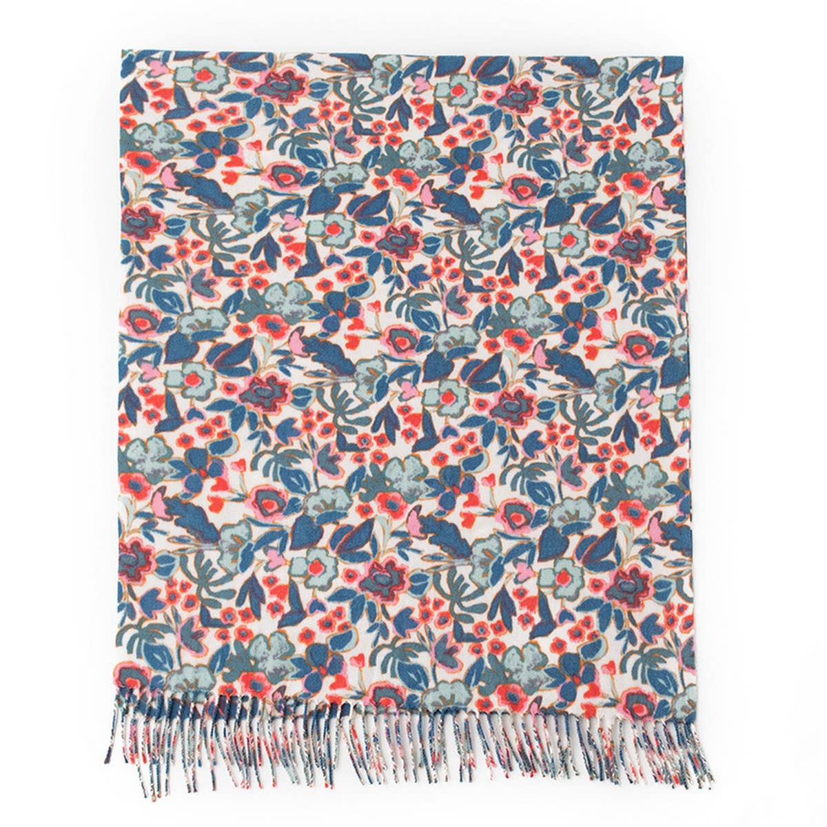 SOFT FAUX CASHMERE FLORAL SCARF ELEGANT WRAP_CWASC0917