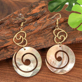 FASHIONABLE DESIGN NATURAL BLACK SHELL EARRINGS_CWMM4363