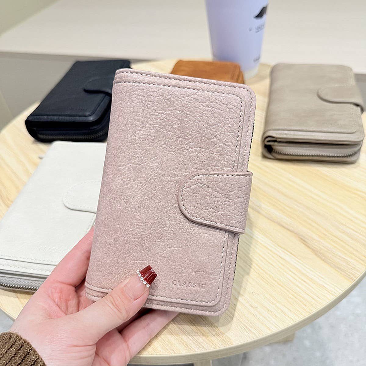 New Forest Style Retro Vertical Zipper Wallet_Cwab06250