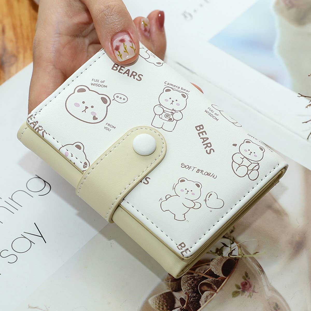 2024 NEW CUTE CARTOON BEAR PRINT WALLET_CWAB2549