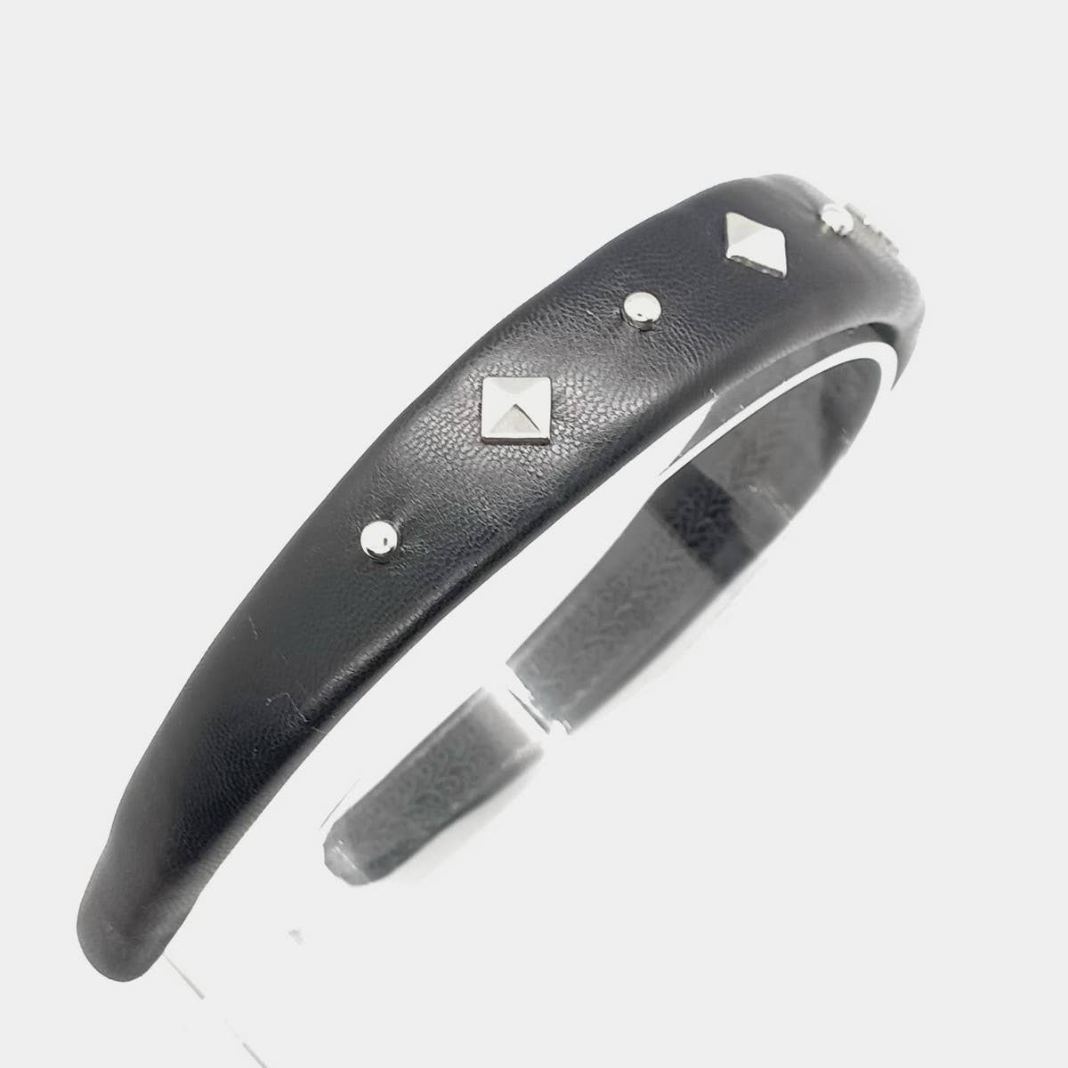 METAL STUDDED PUNK PADDED HIGH CROWN HEADBAND_CWAHA6319