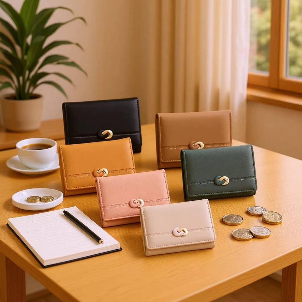 Minimalist Solid Color Mini Trifold Wallet_Cwab06213