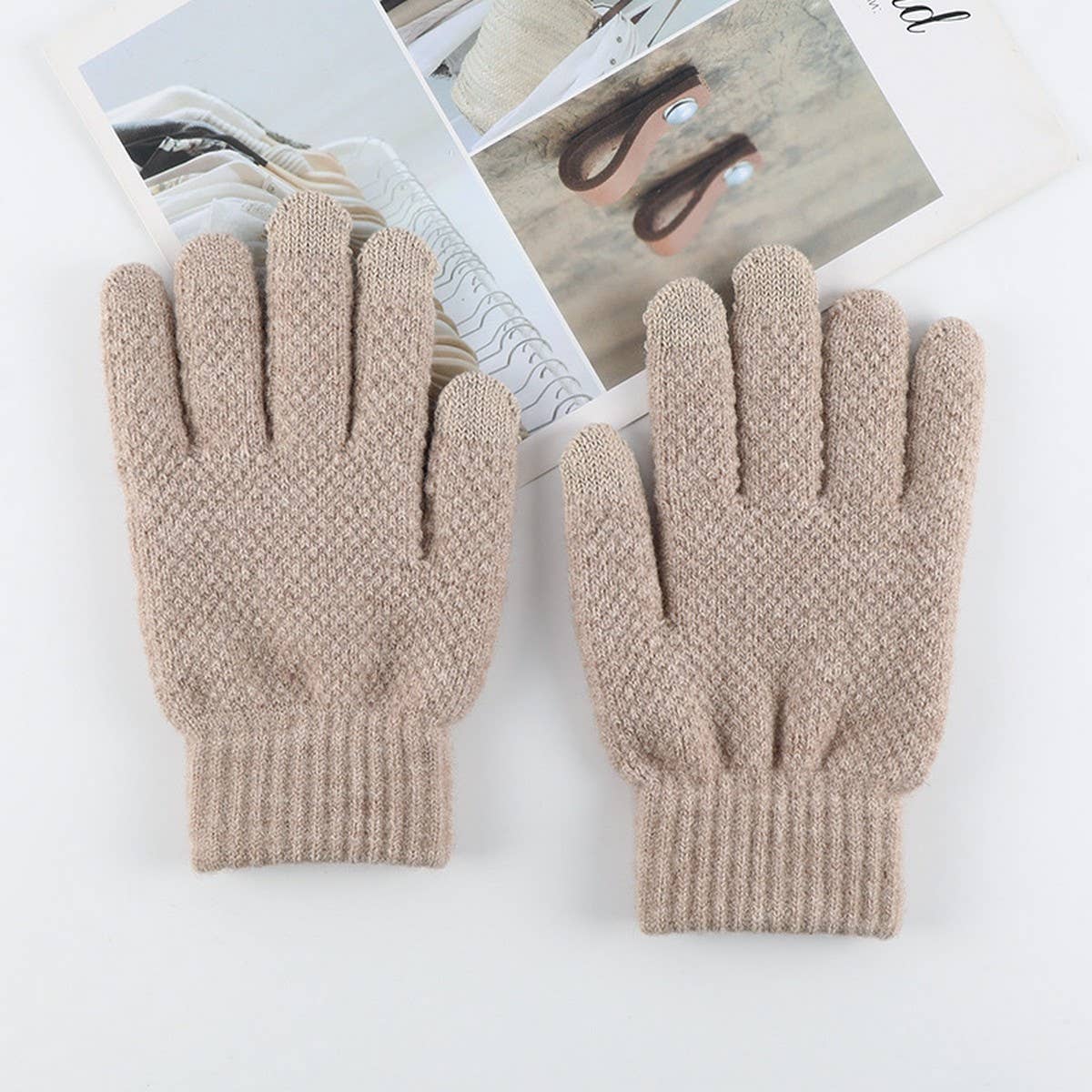 New Mens Cold-Proof Knitted Touchscreen Gloves_Cwag0395