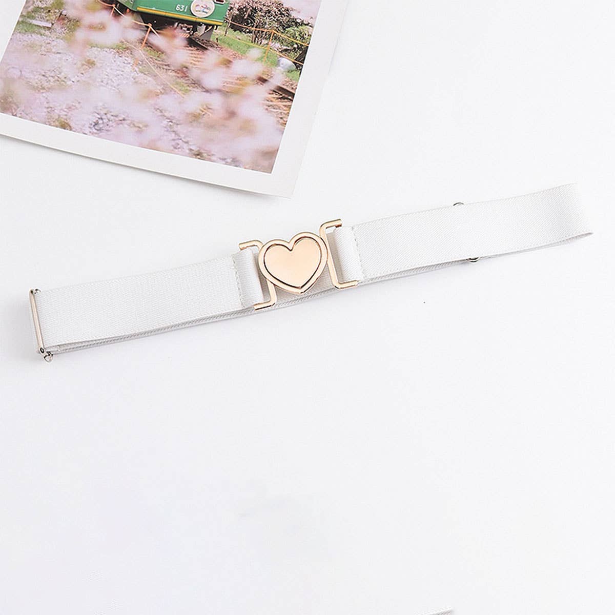 LOVE ALLOY ELASTIC BAND ELASTIC WOVEN CANVAS BELT_CWABE0680
