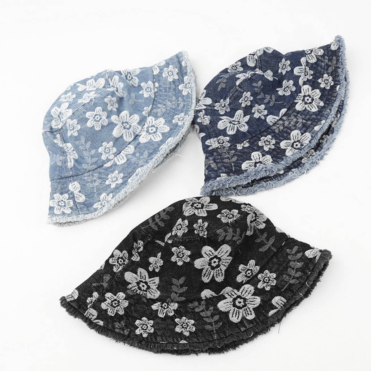 FRESH FLOWER EMBROIDERED BUCKET HAT_CWAH1550