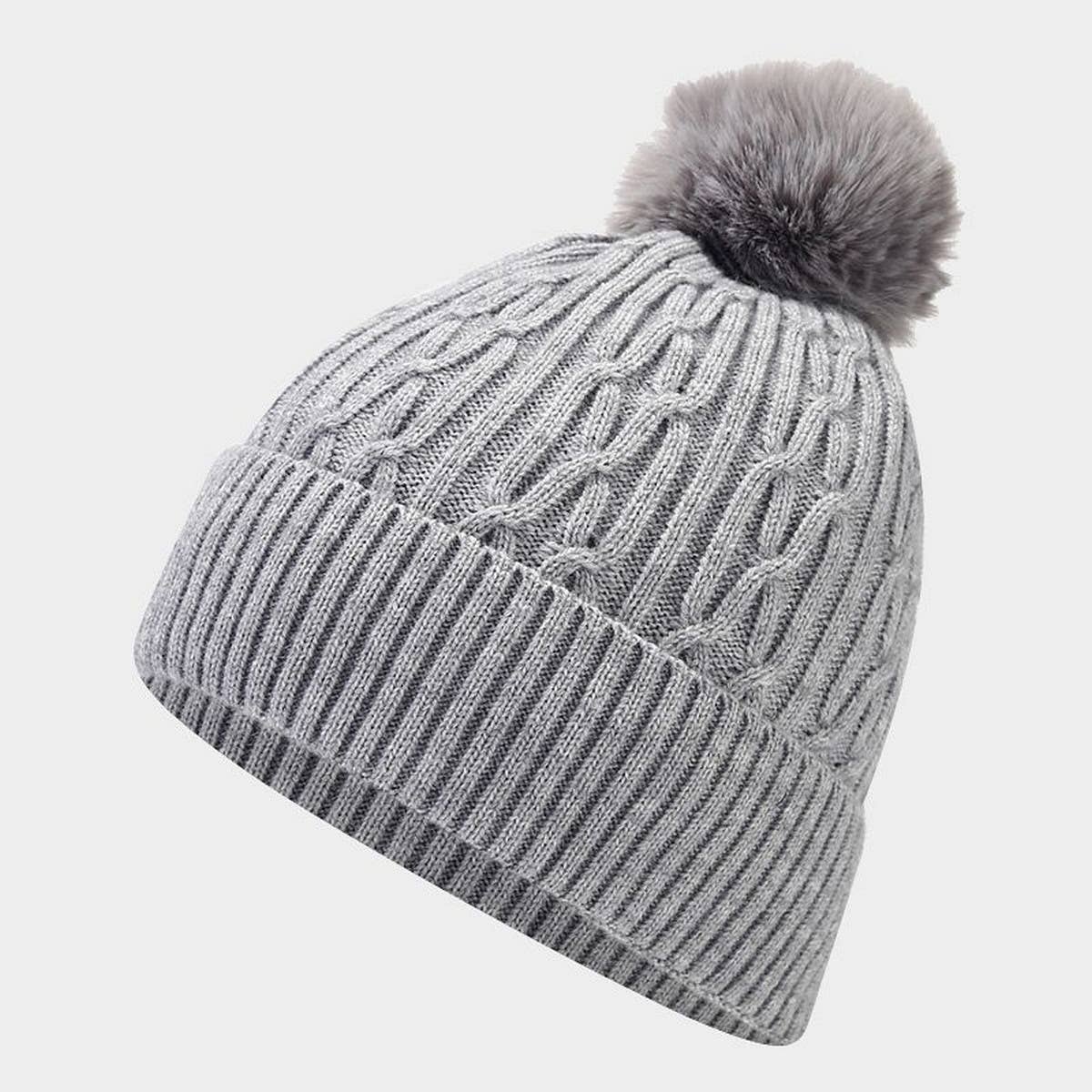 OUTDOOR THICK WARM WOOL BALL KNITTED HAT_CWAH1610