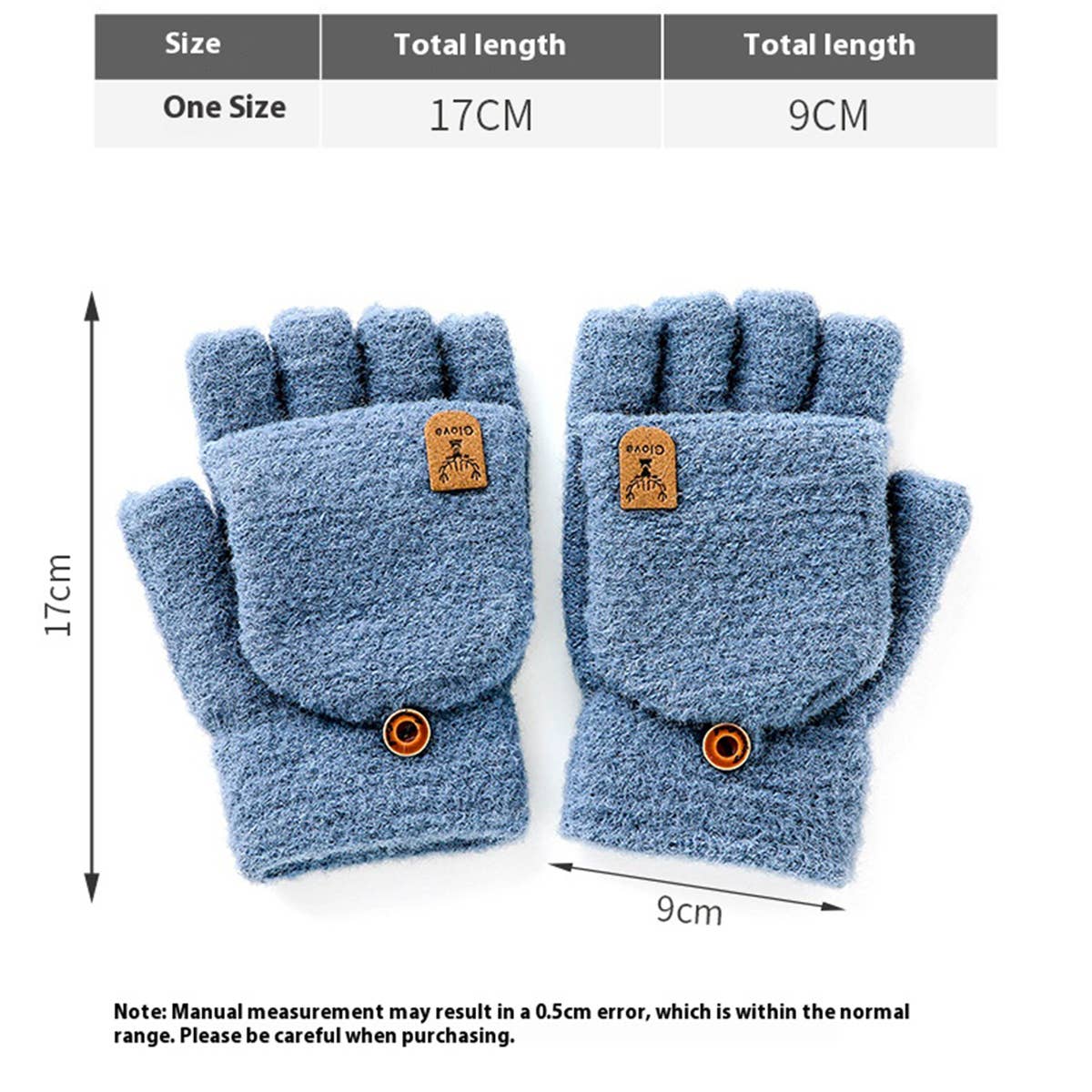 MEN S WINTER FLIP MITTENS KNIT HALF FULL FINGER_CWAG0524