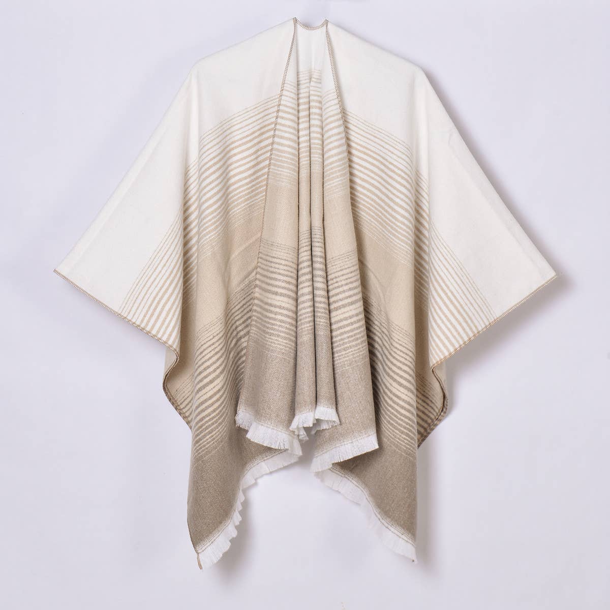 2024 SIMPLE GRADIENT THIN STRIPED SHAWL_CWASC0948