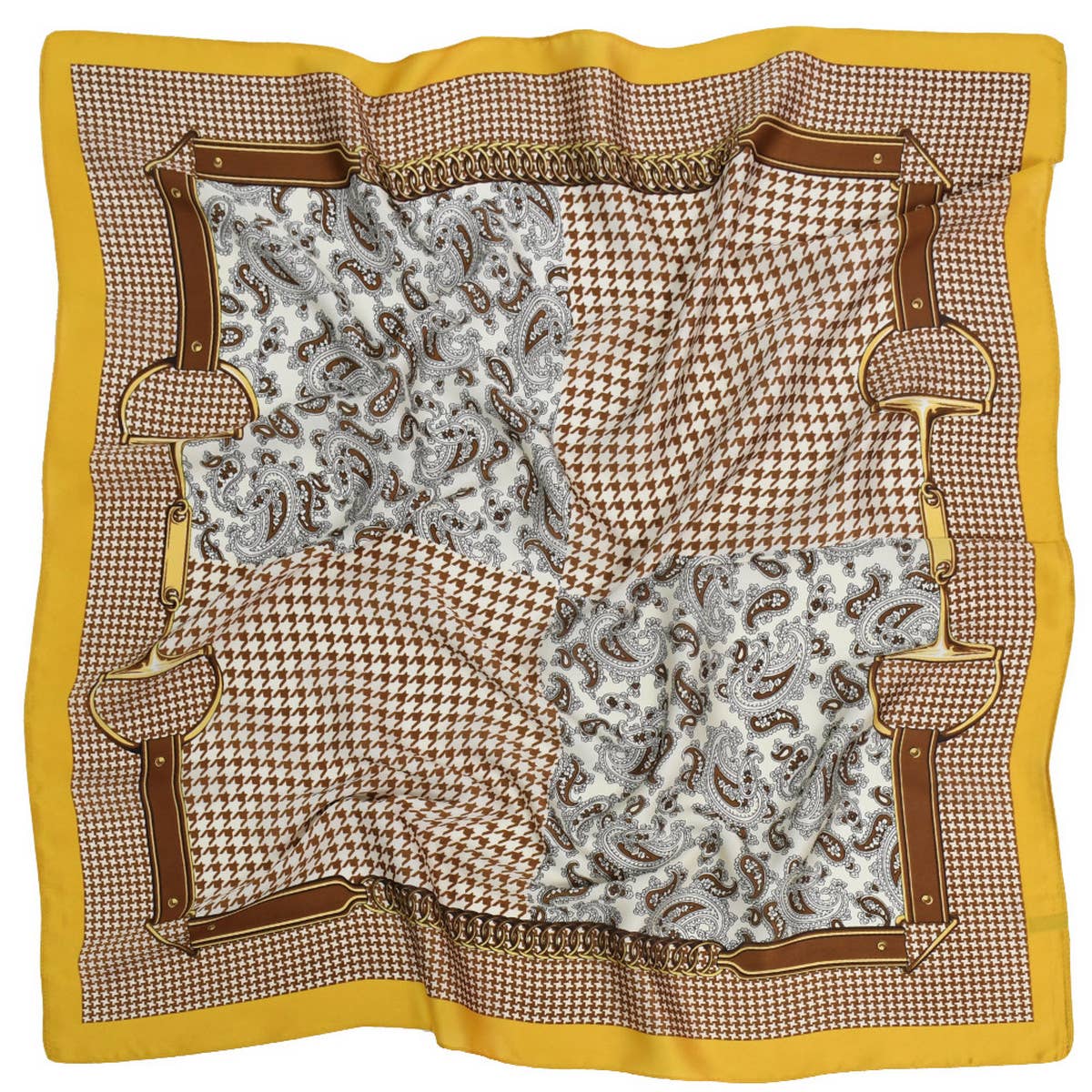 PAISLEY PRINT SATIN SCARF VERSATILE NECK WRAP_CWASC1171