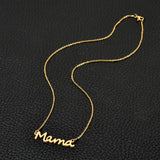 STAINLESS STEEL LETTER PENDANT CLAVICLE CHAIN_CWMM2722