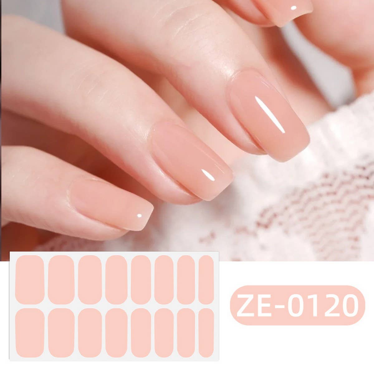 Solid Nail Film Stickers 16Pcs Set_Cwmm11205