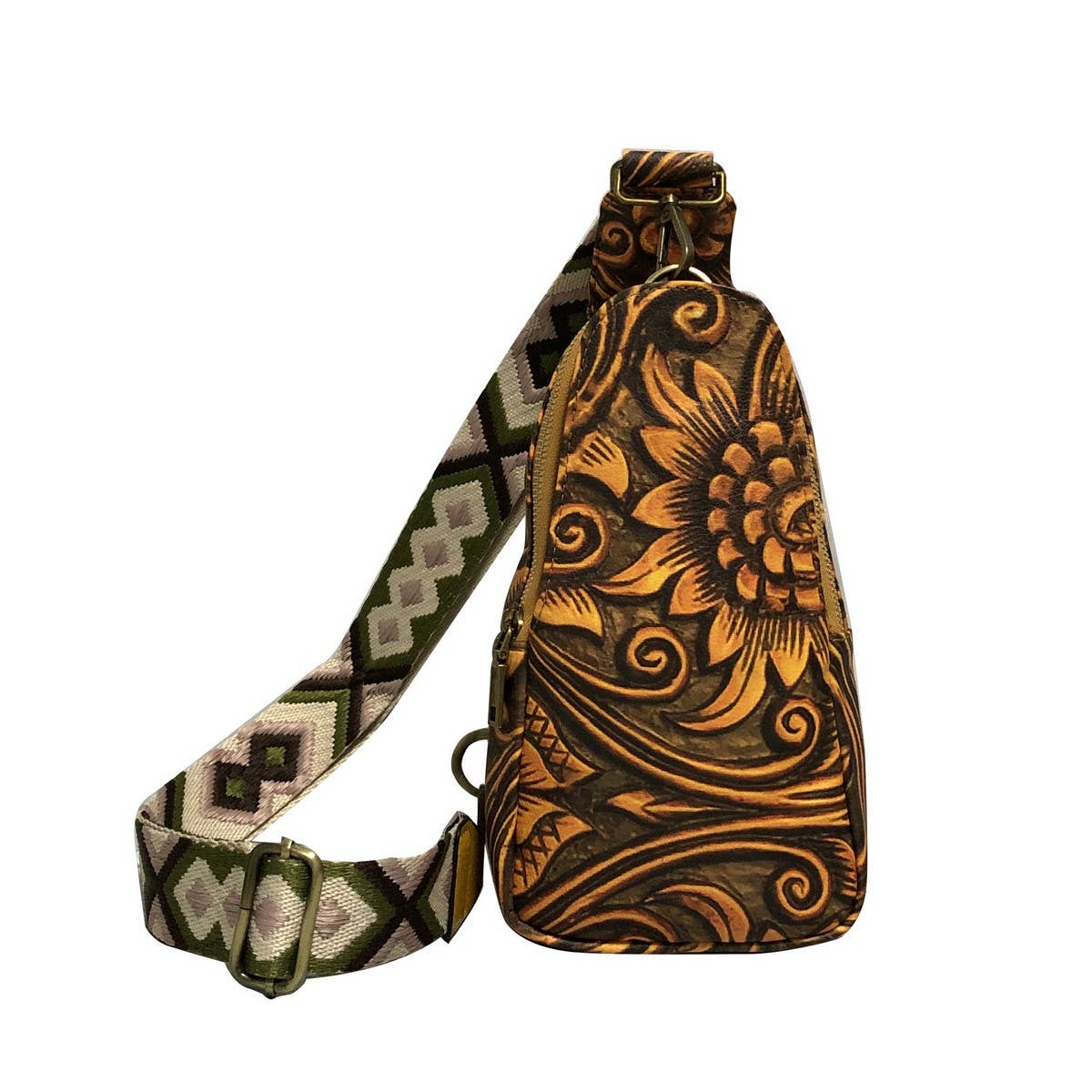 Leopard Print Outdoor Sport Backpack Crossbody Bag_Cwab1398