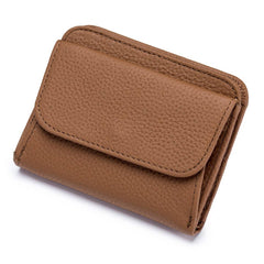 FASHIONABLE SHORT GENUINE MINI LEATHER WALLET_CWAB3775