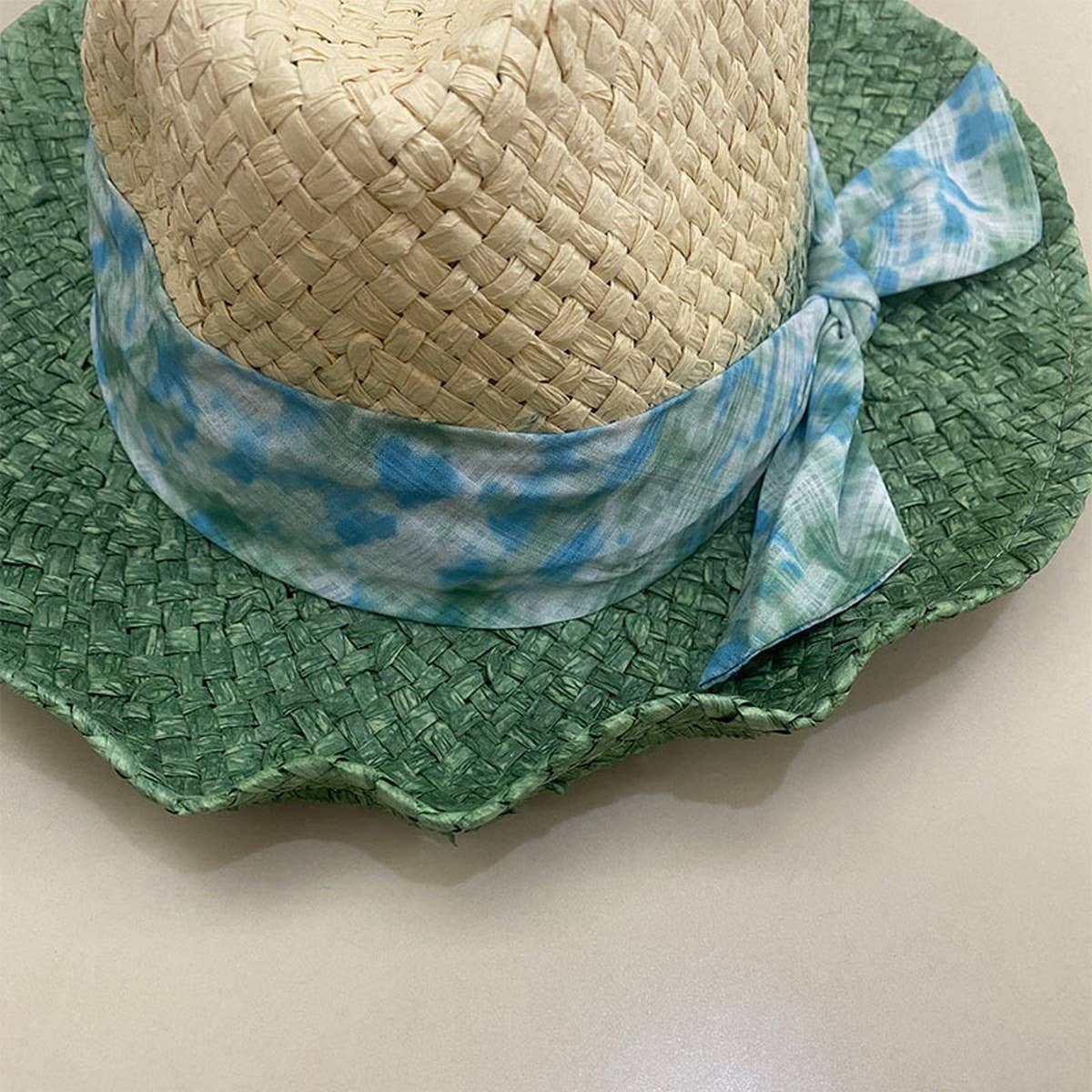 SUMMER FRESH SUNSHADE BOW STRAW HAT FOR WOMEN_CWAH3491