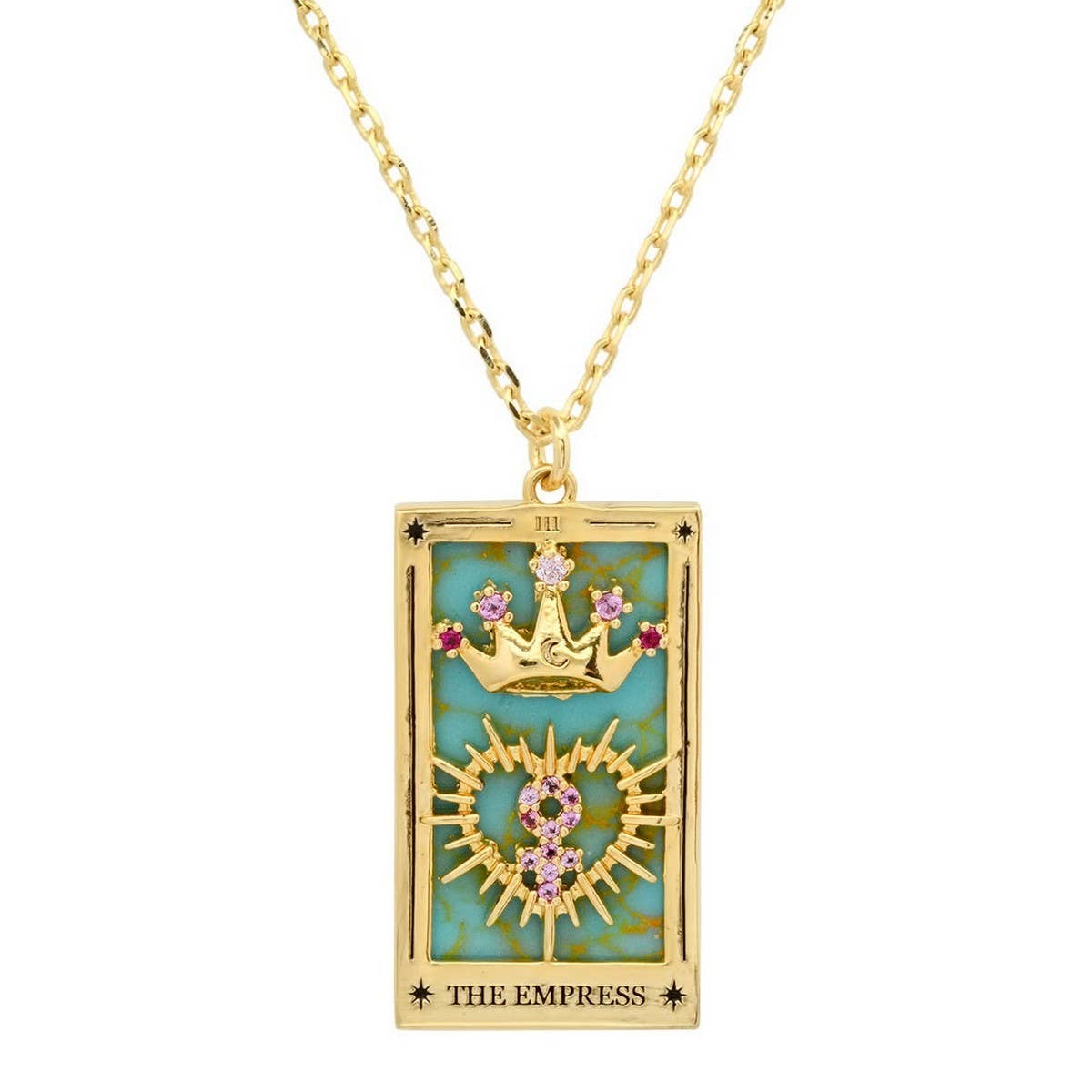 NEW RETRO DIAMOND DROP OIL SQUARE NECKLACE_CWMM3743