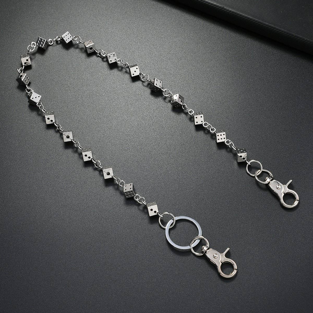 HIP HOP PUNK STYLE METAL DICE PANTS CHAIN_CWMM4872