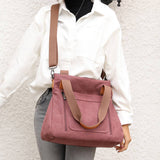 SIMPLE TRAVEL CANVAS SHOULDER CROSSBODY BAG_CWAB1292