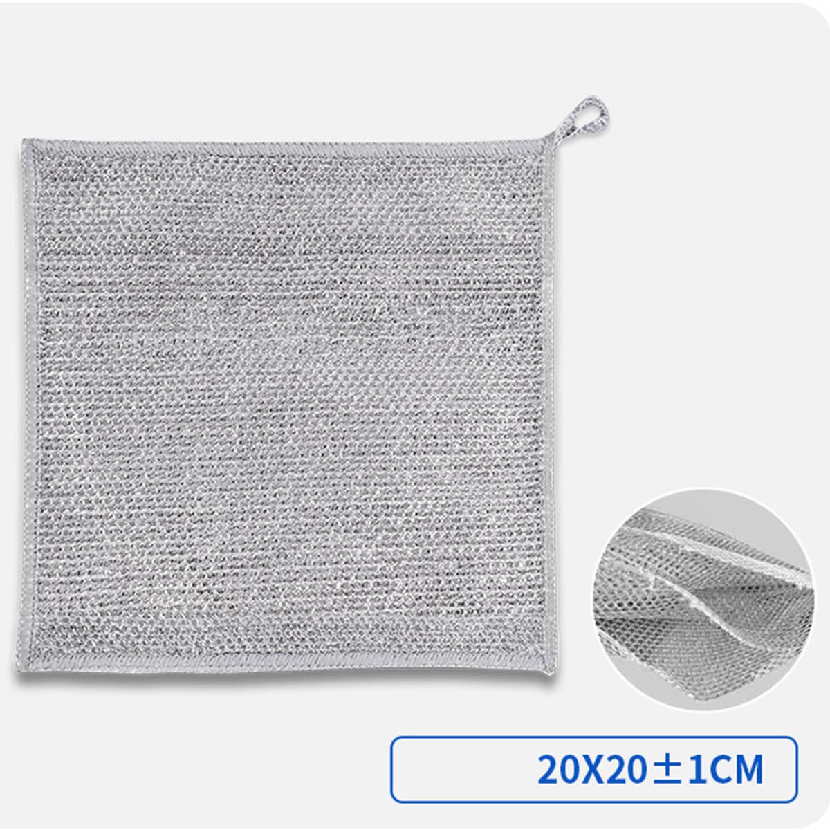 Cwmm8408_Non-Stick Silver Stainless Steel Dishwashing Cloth