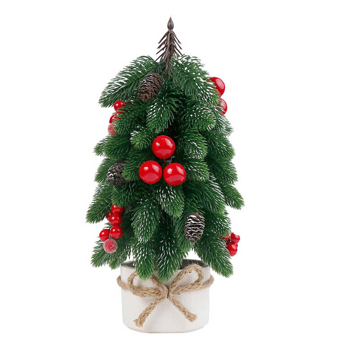 MINI PINECONE RED BERRY CHRISTMAS TABLE DECOR_CWMM9888