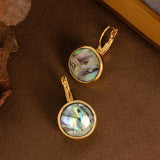 ABALONE GEOMETRIC EAR CLIPS COLORFUL SHELLEARRINGS_CWMM4301