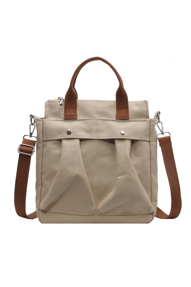 Wrinkled Pocket Large Canvas Messenger Bag_Cuab0100
