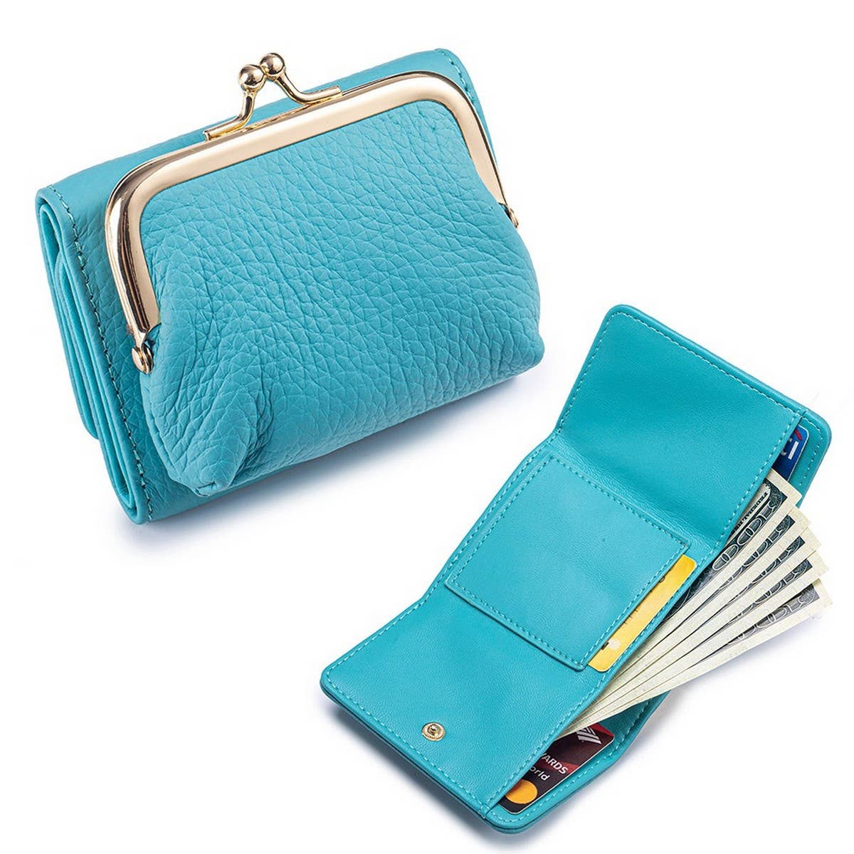 MINI LEATHER TRI FOLD PURSE LARGE CAPACITY_CUAB00379