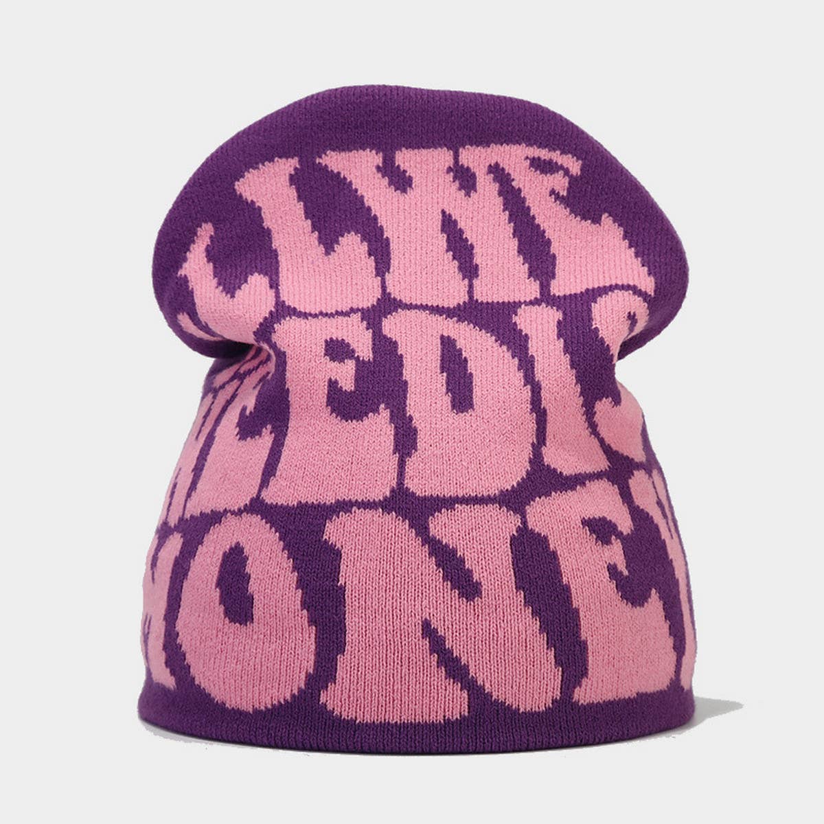 JACQUARD LETTERING PERSONALIZED KNITTED HAT_CWAH1587