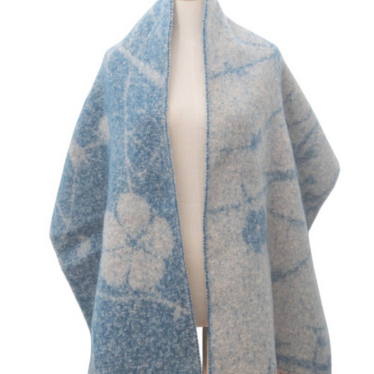 Womens Floral Jacquard Shawl Scarf_Cwasc0876