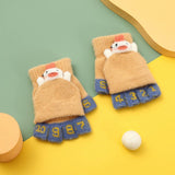 CHILDRENS HALF FINGER SKI WARM WINTER GLOVES_CWAG0165