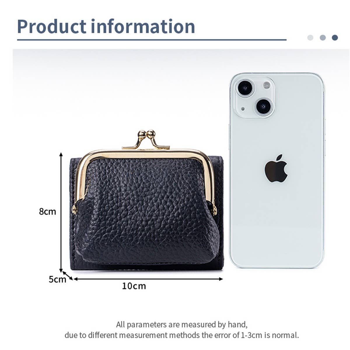 MINI LEATHER TRI FOLD PURSE LARGE CAPACITY_CUAB00379