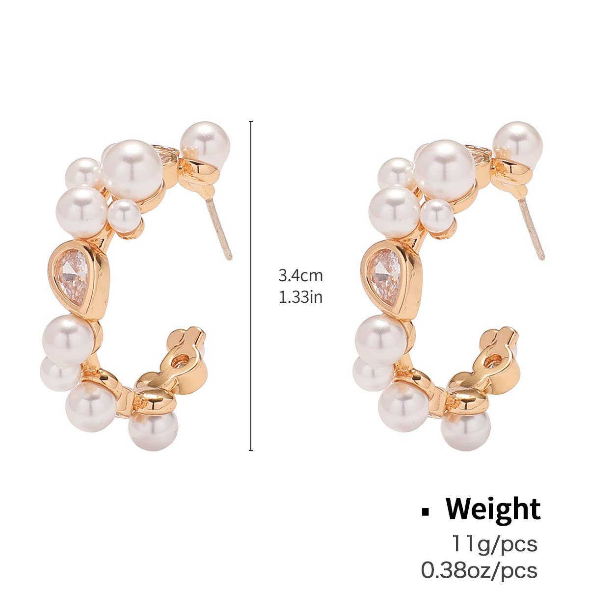 TEMPERAMENT GLASS PEARL NECKLACE EARRINGS SET_CWAJE2821