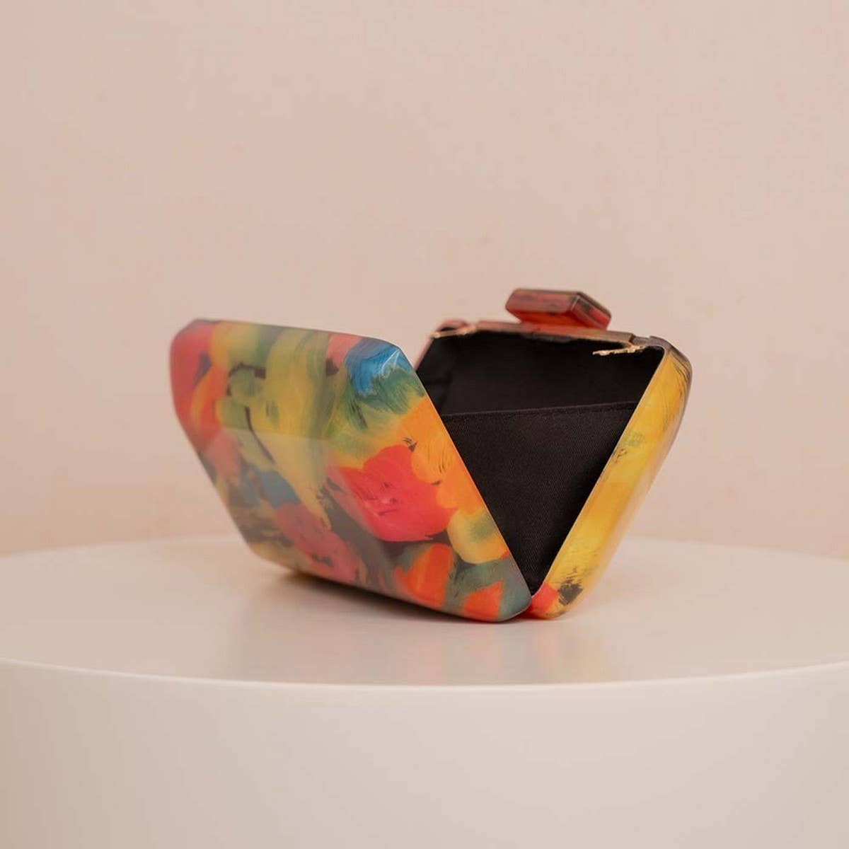Vintage Zebra Acrylic Chain Shoulder Evening Bag_Cwab5968