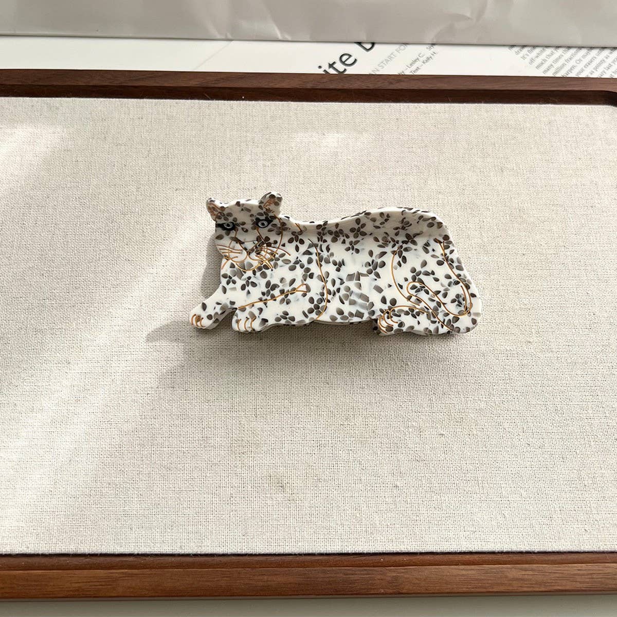 CARTOON LEOPARD HAIR CLAW ACETATE ANIMAL CLIP_CWAHA5760