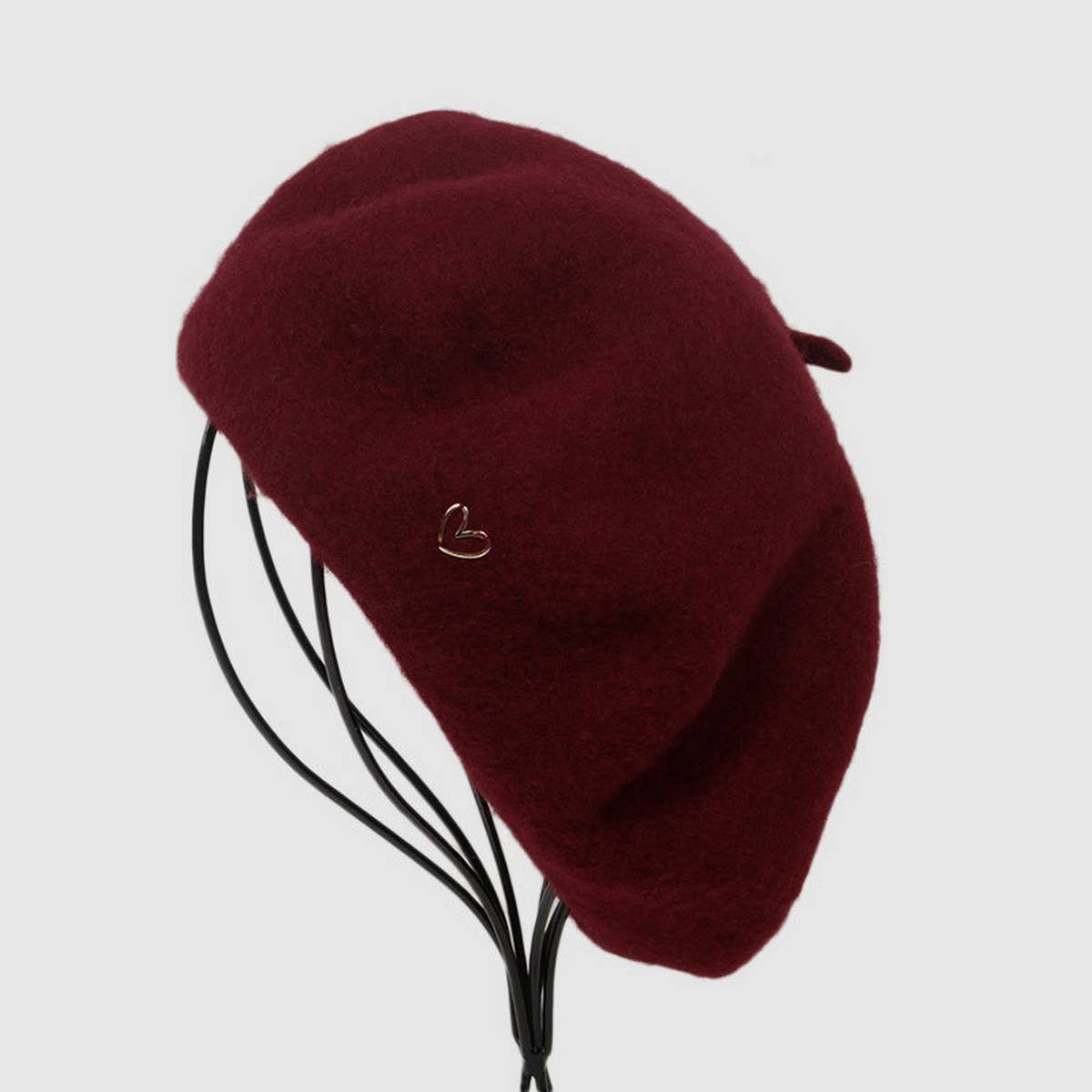 SIMPLE FRENCH HEART BERET FOR WINTER_CWAH1927