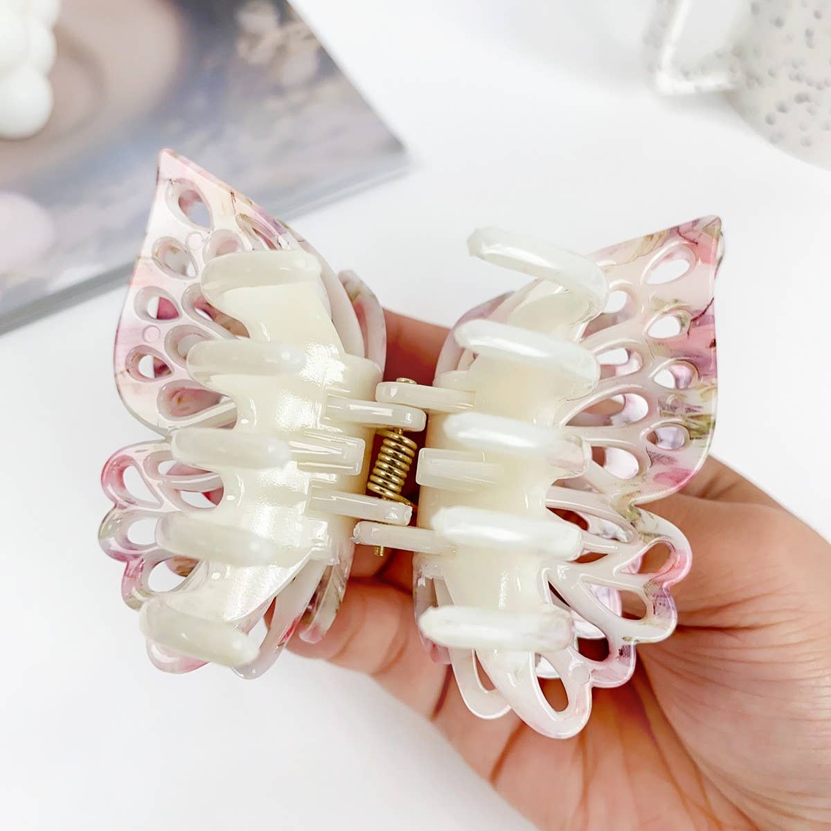 INK STYLE HOLLOW BUTTERFLY HAIR CLAW FAIRY CLIP_CWAHA1582