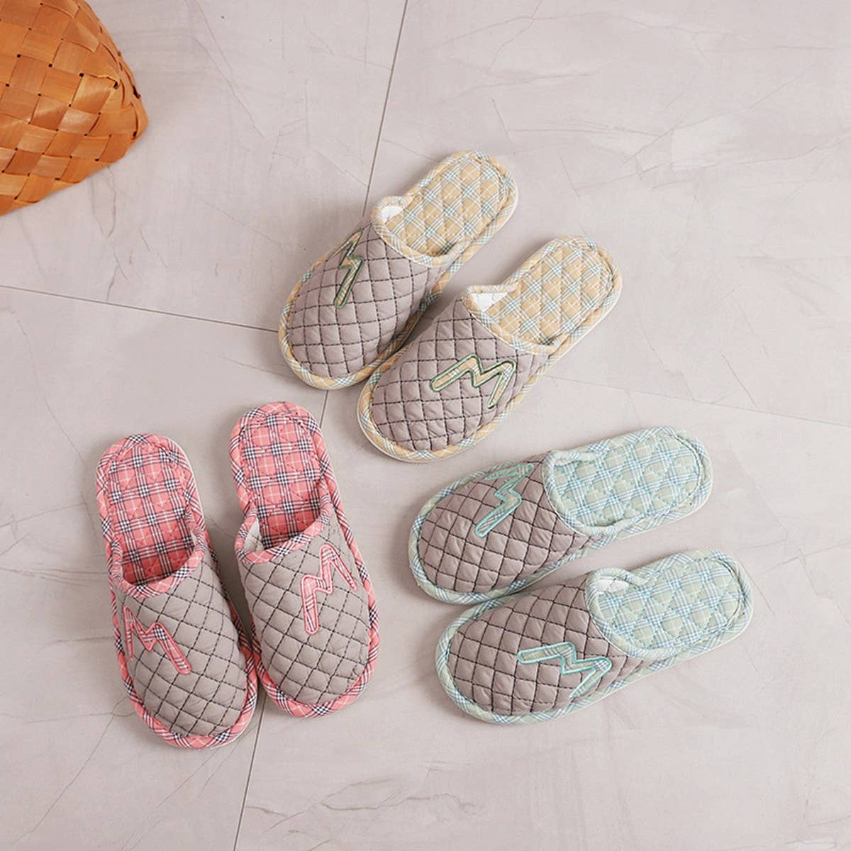THICK COTTON PVC SOLE SILENT COUPLE SLIPPERS_CWSHF0211