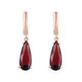 Zircon Jewelry Rose Gold Water Drop Earrings_Cwaje1017