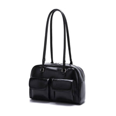 SOLID COLOR VINTAGE SHOULDER HANDBAG_CWAB2599