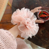 PINK BALLET LACE BOW SCRUNCHIE FOR SWEET UPDOS_CWAHA5513